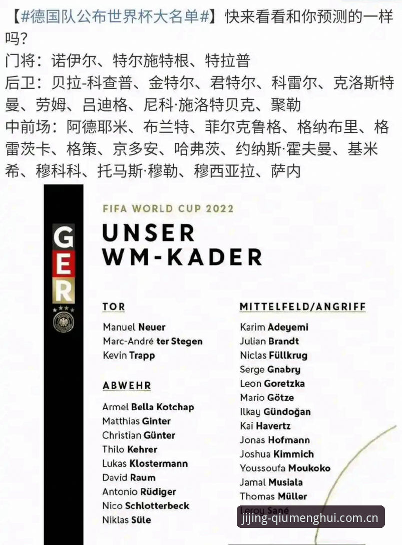 诺伊尔回归领衔德国队新阵容详解